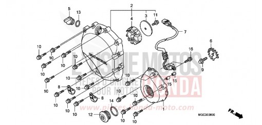 RIGHT CRANKCASE COVER CB1100AD de 2013